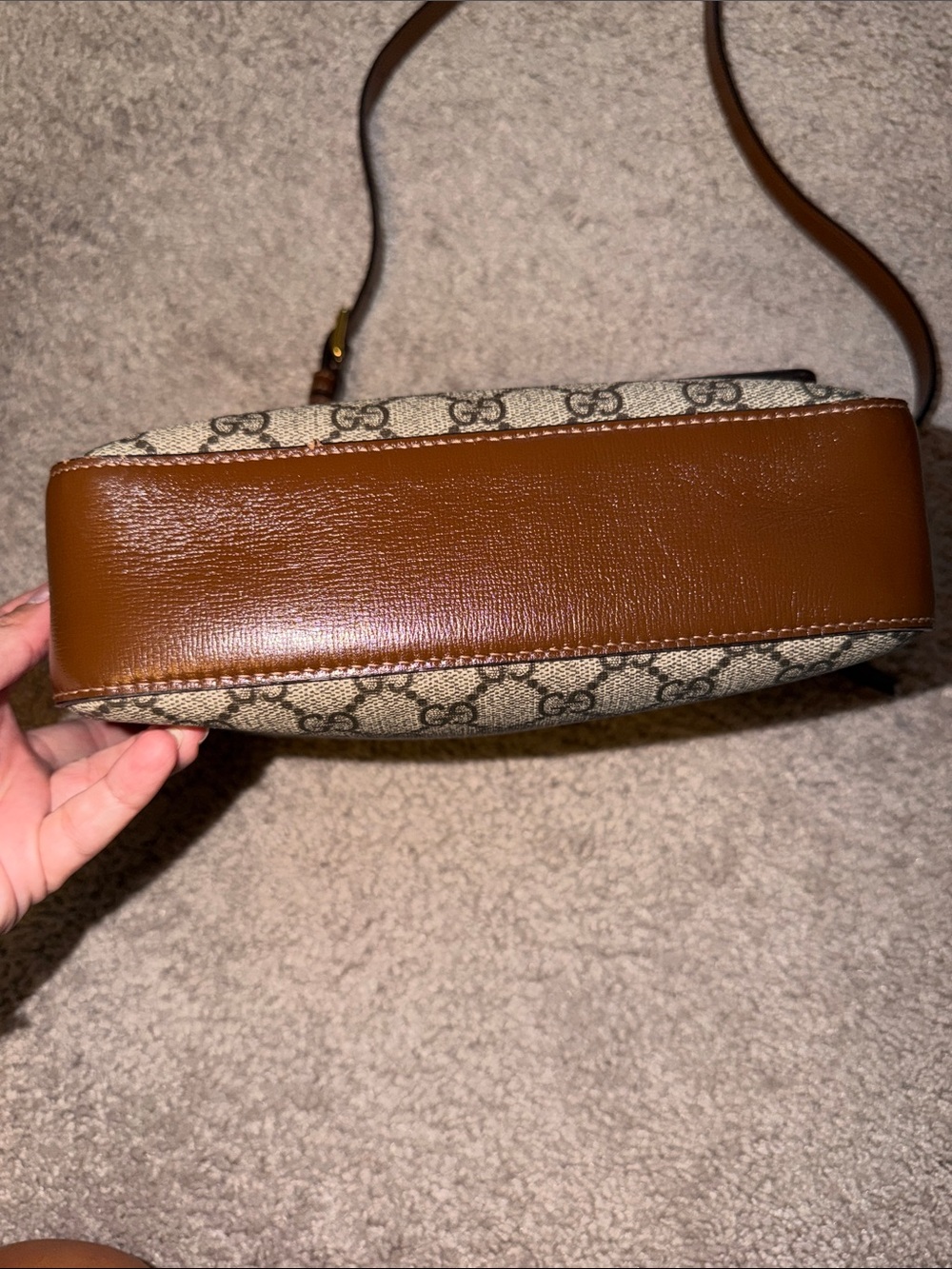Gucci GG Supreme Horsebit 1955 in brown - Picture 13 of 14
